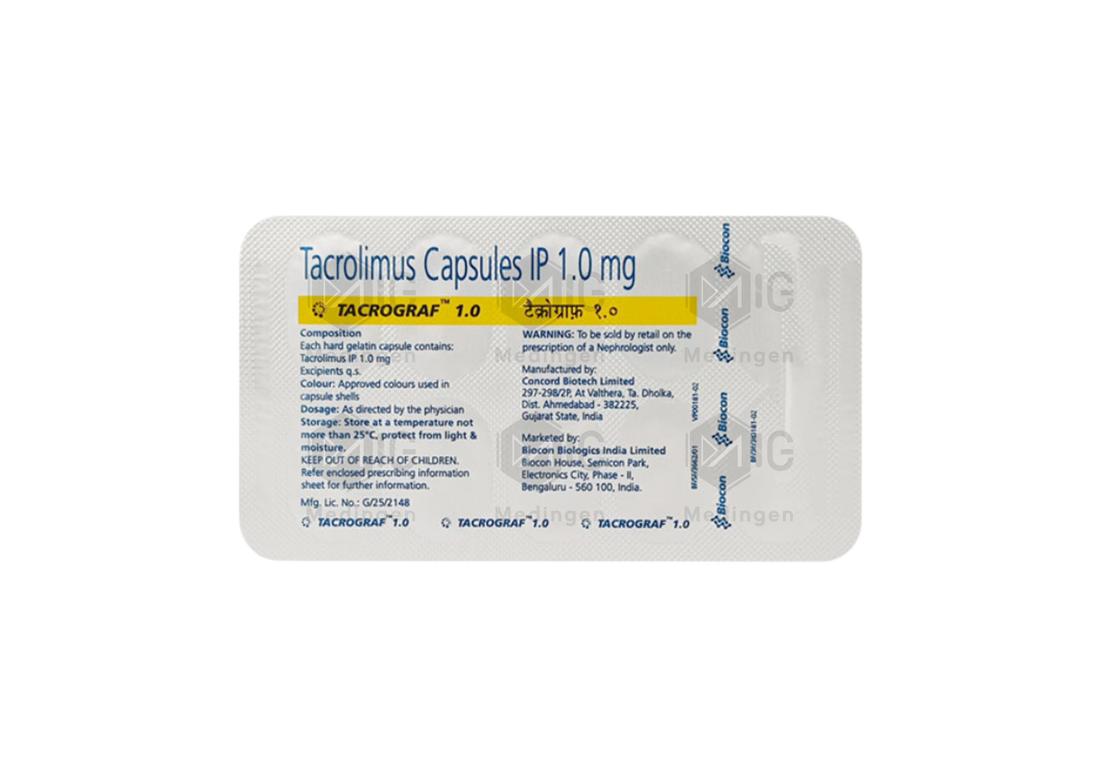 TACROGRAF 1.0MG
